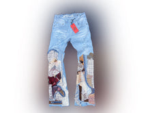 Load image into Gallery viewer, “Floral” flared denims
