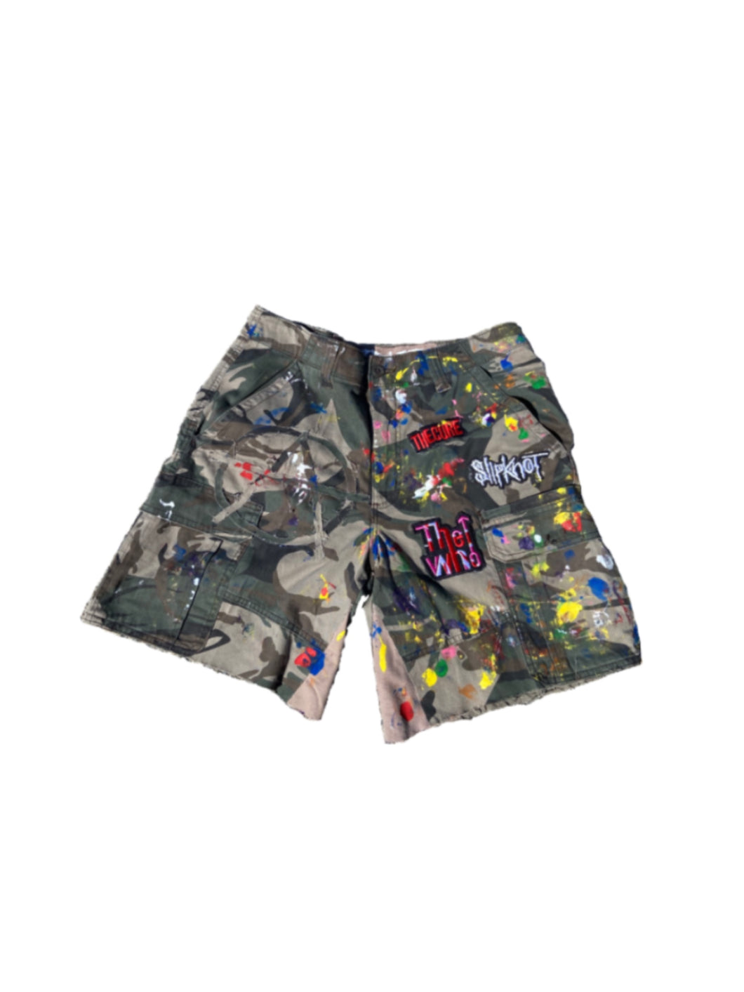 PATCHED CAMO SHORTS