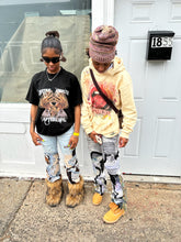 Load image into Gallery viewer, “Floral” flared denims
