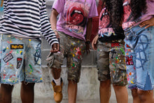 Load image into Gallery viewer, PATCHED CAMO SHORTS
