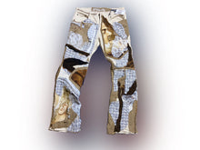Load image into Gallery viewer, Tan “Floral faces” denim
